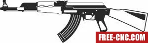 Weapon gun clipart - Free dxf files ready to cut