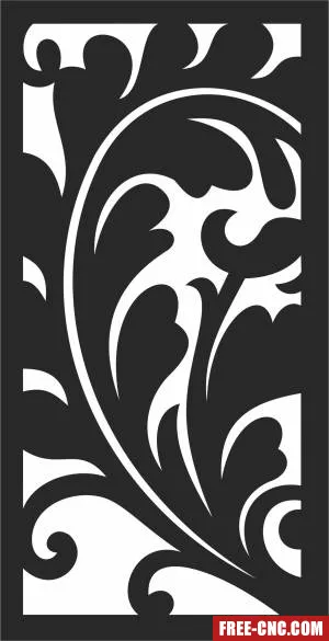 Door wall screen pattern decorative door - Free dxf for laser cutting and plasma