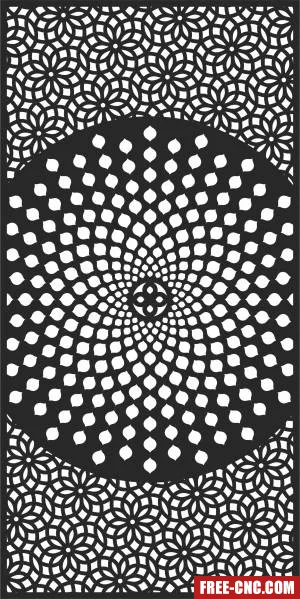 Decorative pattern decorative screen door decorative pattern - Free dxf files ready to cut