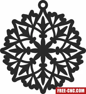 Ornament christmas tree decoration - Free dxf files ready to cut