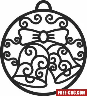 Christmas bell ornament - Download free dxf for cnc plasma cutting