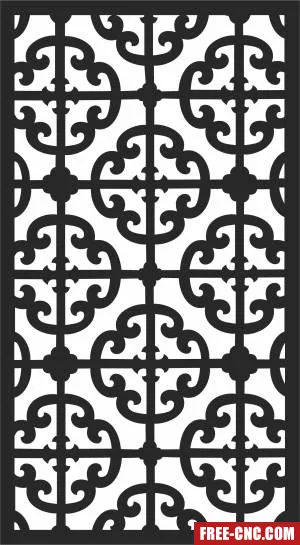 Pattern door decorative - Download free dxf for cnc plasma cutting