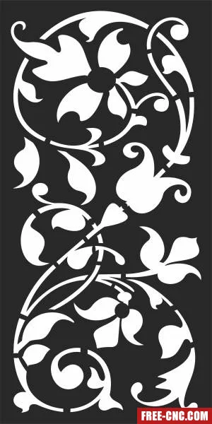 Wall pattern decorative screen door pattern - Free dxf files ready to cut