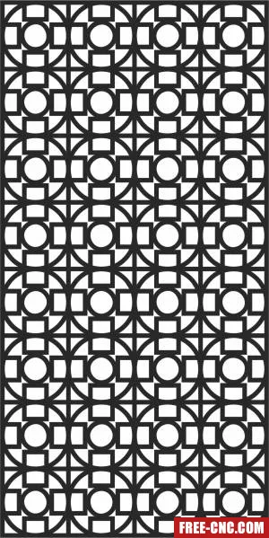 Screen decorative door wall - Free dxf files ready to cut