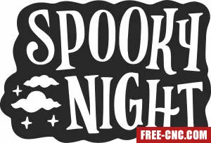 Spooky night halloween clipart - Free dxf files ready to cut