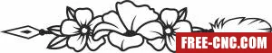 Floral arrow clipart - Free dxf files ready to cut