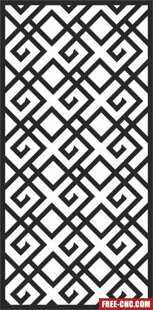 Wall screen decorative pattern door - Download free dxf for cnc plasma cutting