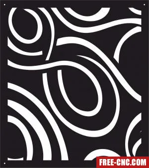Decorative panel screen pattern partition - Free dxf files ready to cut