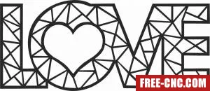 Love art sign - Download free dxf for cnc plasma cutting