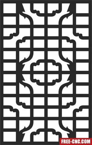 Decorative pattern door decorative wall screen - Download free dxf for cnc plasma cutting