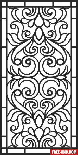Wall door pattern screen decorative - Download free dxf for cnc plasma cutting