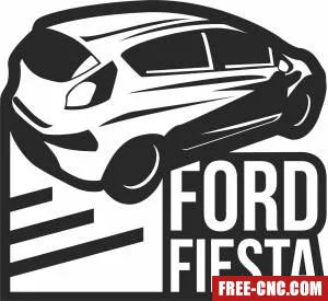 Ford fiesta car logo - Free dxf files ready to cut