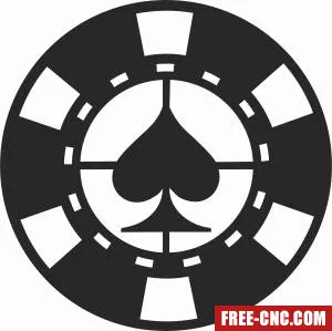 Poker chip wall arts - Download free dxf for cnc plasma cutting