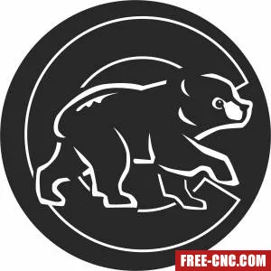 Chicago cubs mlb logo baseball - Free dxf download