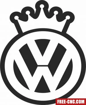 Volkswagen logo - Free dxf files ready to cut