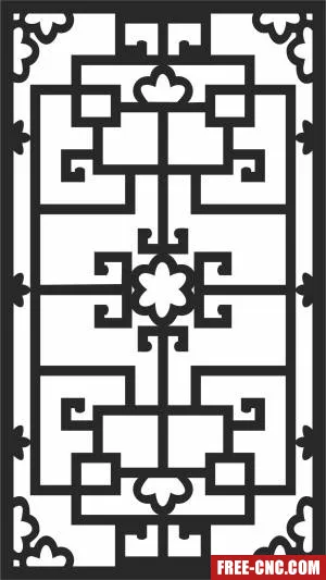 Screen pattern wall decorative - Free dxf download