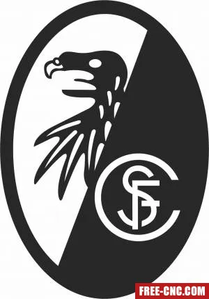 Sc freiburg logo football logo football - Free dxf files ready to cut