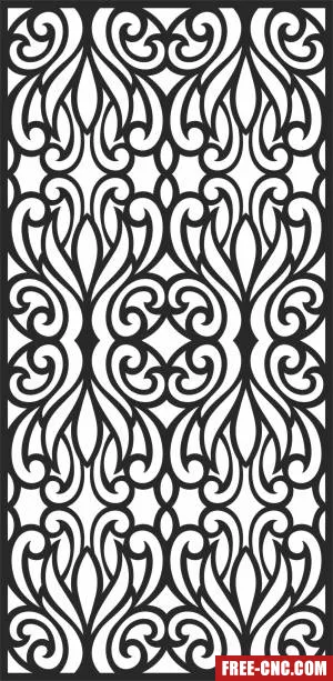 Door pattern decorative - Download free dxf for cnc plasma cutting