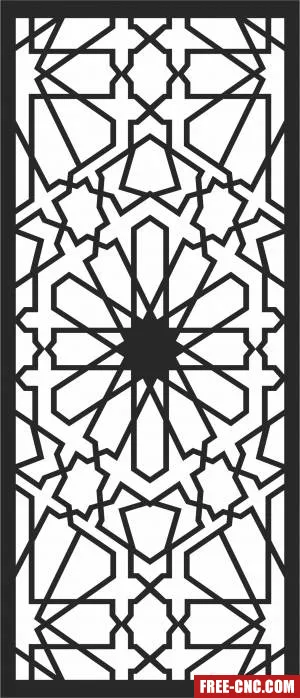 Screen pattern door decorative - Free dxf for laser cutting and plasma