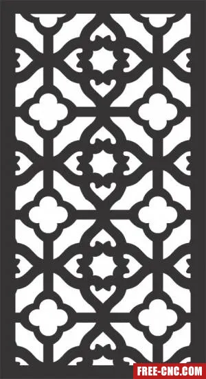 Decorative panel wall separator door pattern - free dxf download Decorative panel wall separator door pattern - free dxf download
