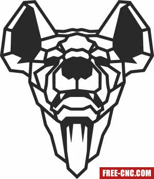 Hyena polygonal wall art - Free dxf for laser cutting and plasma