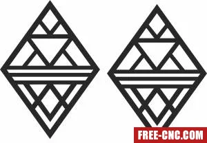 Earrings pendants art - Free dxf download