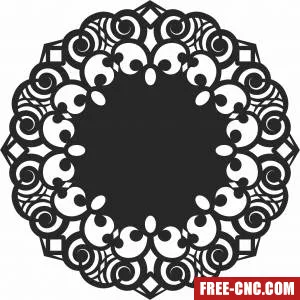 Round decorative pattern - Free dxf download