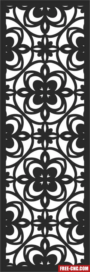 Pattern wall door wall screen door - Free dxf for laser cutting and plasma