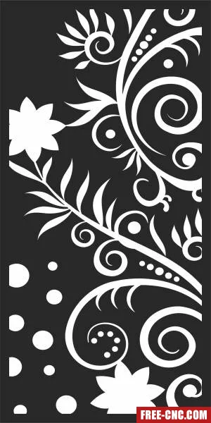 Screen pattern wall screen door wall door - Free dxf download