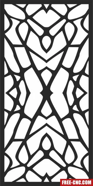 Decorative door pattern wall - Free dxf files ready to cut