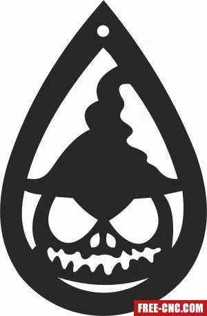 Halloween pampking ornament silhouette - Download free dxf for cnc plasma cutting