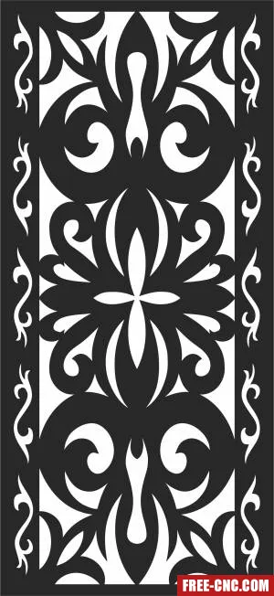Decorative wall pattern - Free dxf for laser cutting and plasma