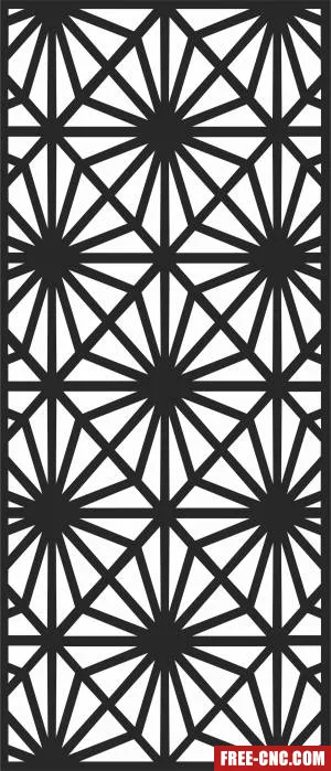 Pattern wall door pattern door - Free dxf download