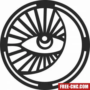 Eye wall decor - Free dxf for laser cutting and plasma