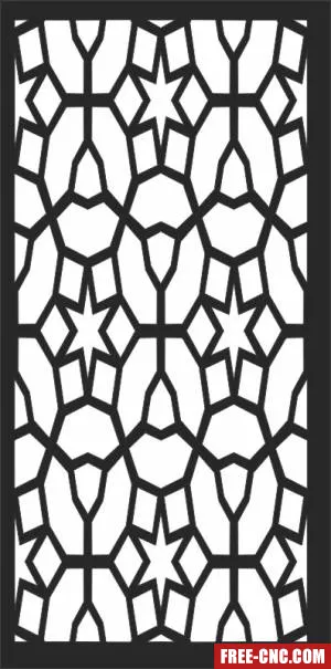 Decorative wall screen door pattern - free dxf download