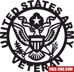 United states veteran logo - Free dxf files ready to cut