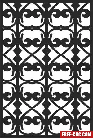 Wall screen door decorative screen - Free dxf files ready to cut