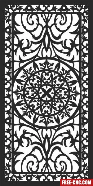 Door panel wall screen - Download free dxf for cnc plasma cutting