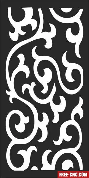Screen pattern door screen wall screen - Free dxf for laser cutting and plasma