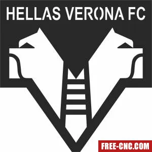 Hellas verona fc vector logo calcio - Free dxf files ready to cut