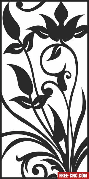 Door screen pattern wall - Free dxf files ready to cut