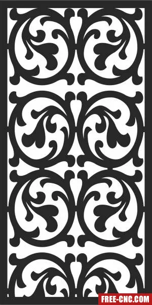 Pattern wall door pattern decorative wall screen - Free dxf download