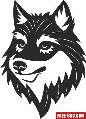 Wolf face wall sign - Download free dxf for cnc plasma cutting