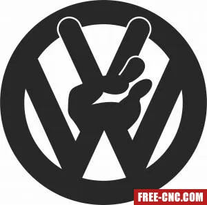 Volkswagen logo - Free dxf download