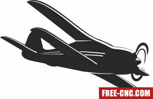 Airplane flying clipart - Free dxf for laser cutting and plasma