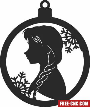 Elsa frozen ornament - Download free dxf for cnc plasma cutting