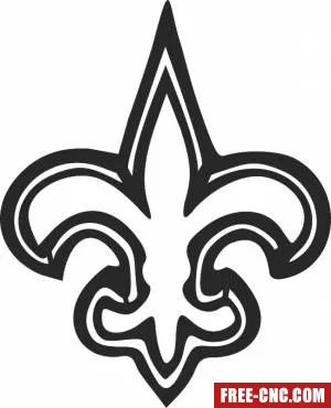 New orleans saints nfl logo - free dxf download