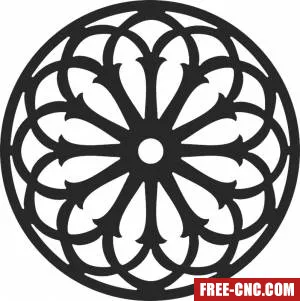 Mandala wall decorative pattern - free dxf download