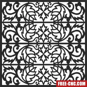 Wall pattern wall door pattern wall - Free dxf files ready to cut