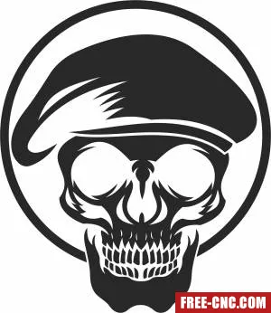 Skull army cliparts - Download free dxf for cnc plasma cutting